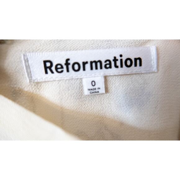 REFORMATION CARLOTTA Maxi Flutter Sleeve Dress in Frolic US 0 NWT - Picture 10 of 12